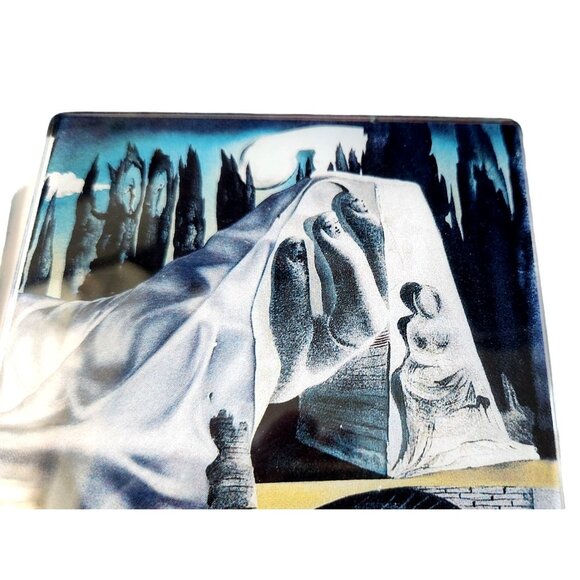 Glass Coasters Salvador Dali's Artwork Graphics  4 " x  4 "  Set of 4  Rubber Fe - Picture 15 of 16
